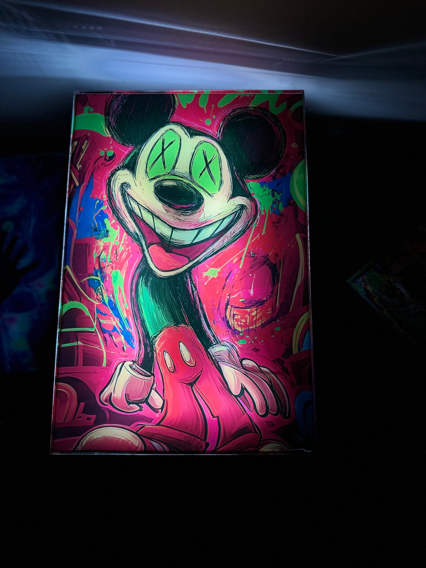 Trippy dancing mikey (RGB Trippy moving Led Wall art )