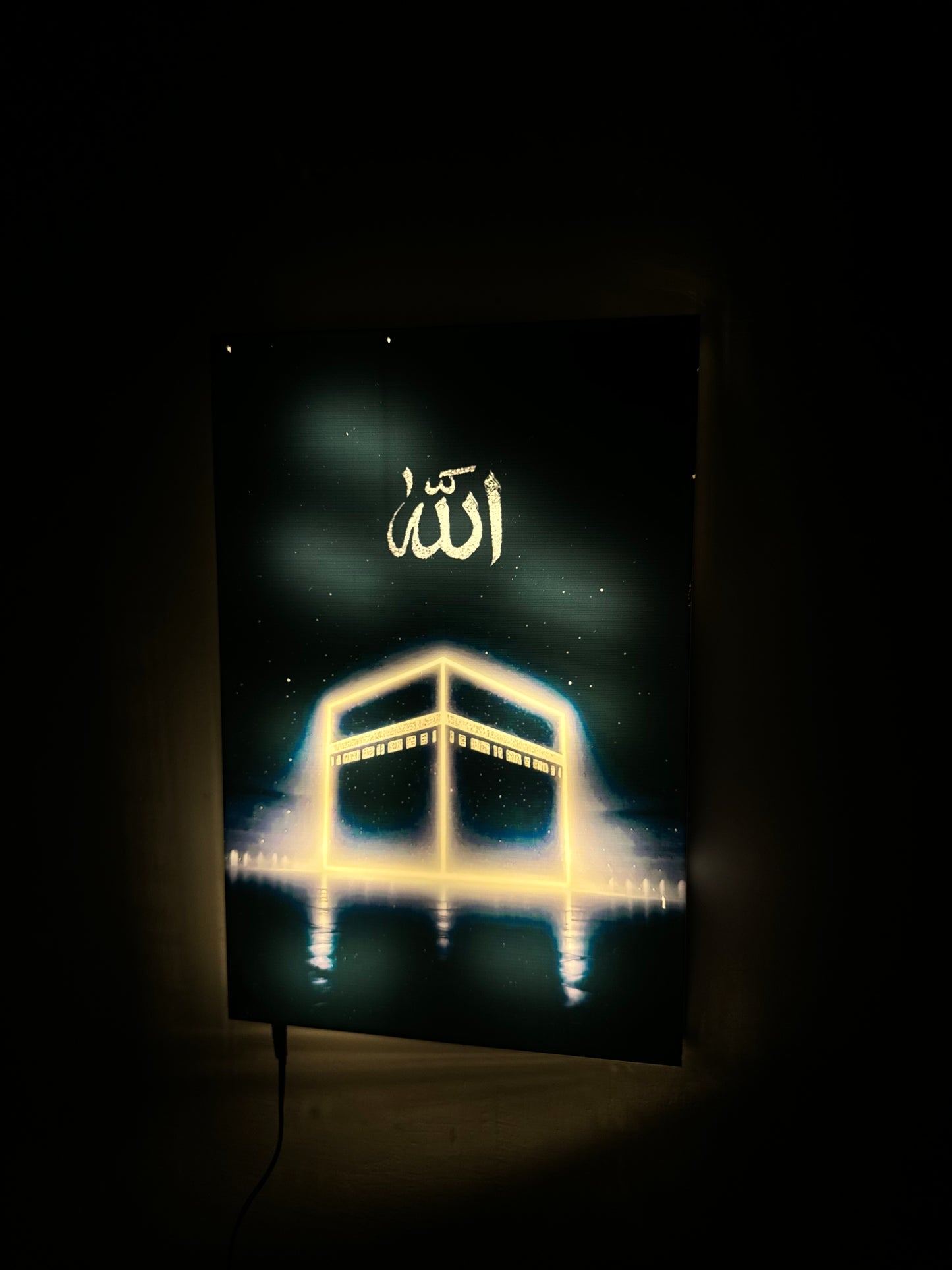 Khana Kaba and the stars ART ( Premium LED  Wall Art )