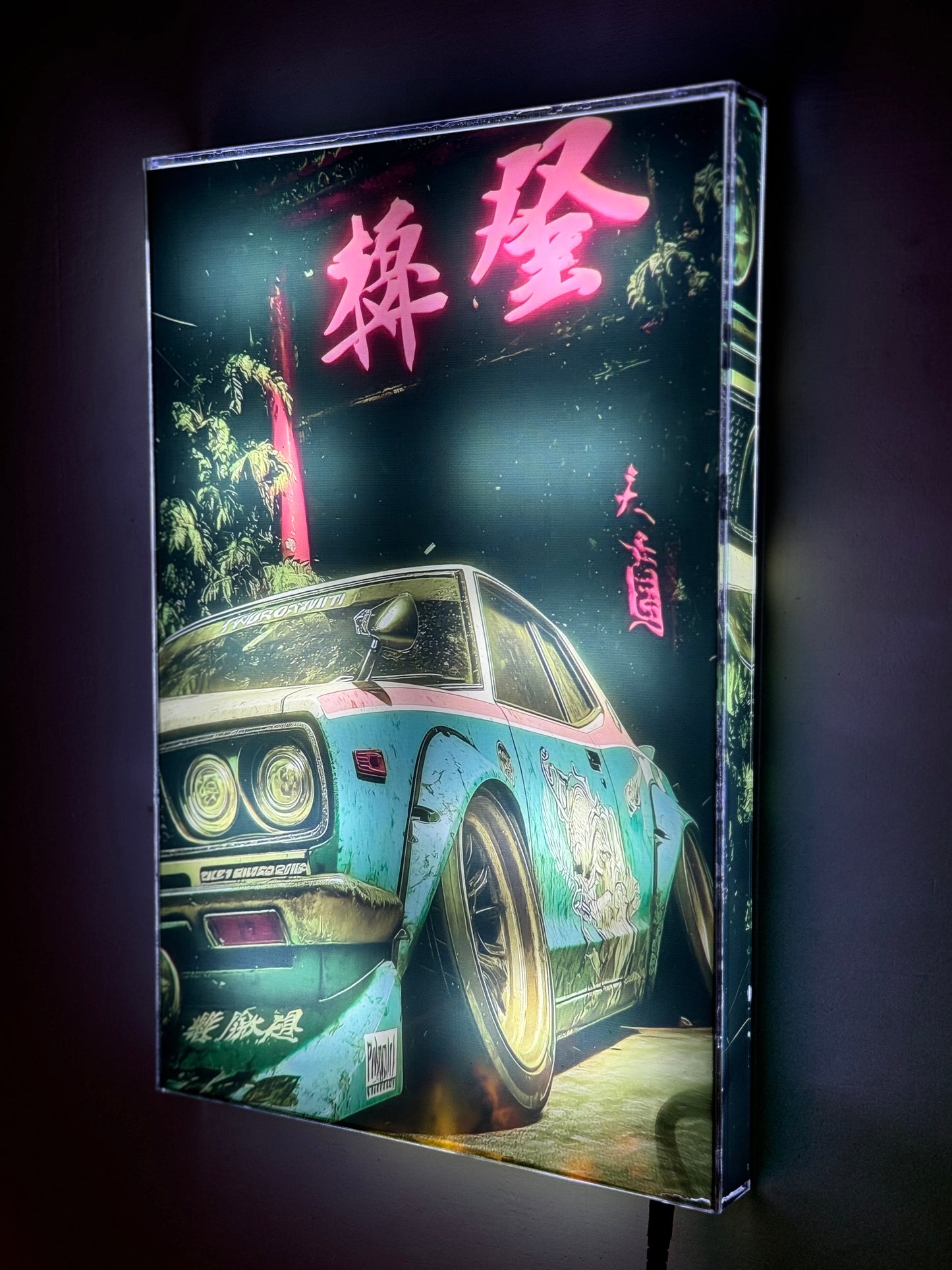 street Tokyo car ( premium Led wall art)