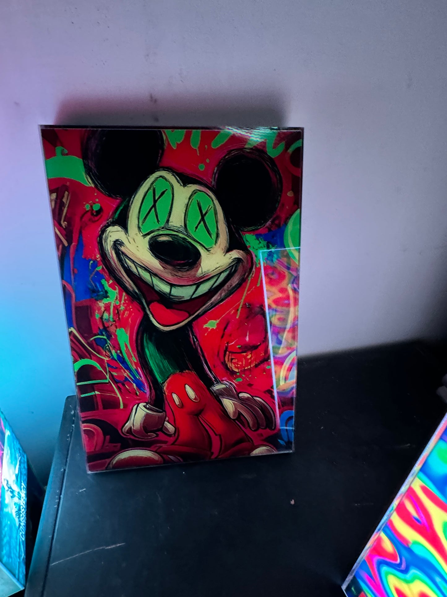 Trippy dancing mikey (RGB Trippy moving Led Wall art )