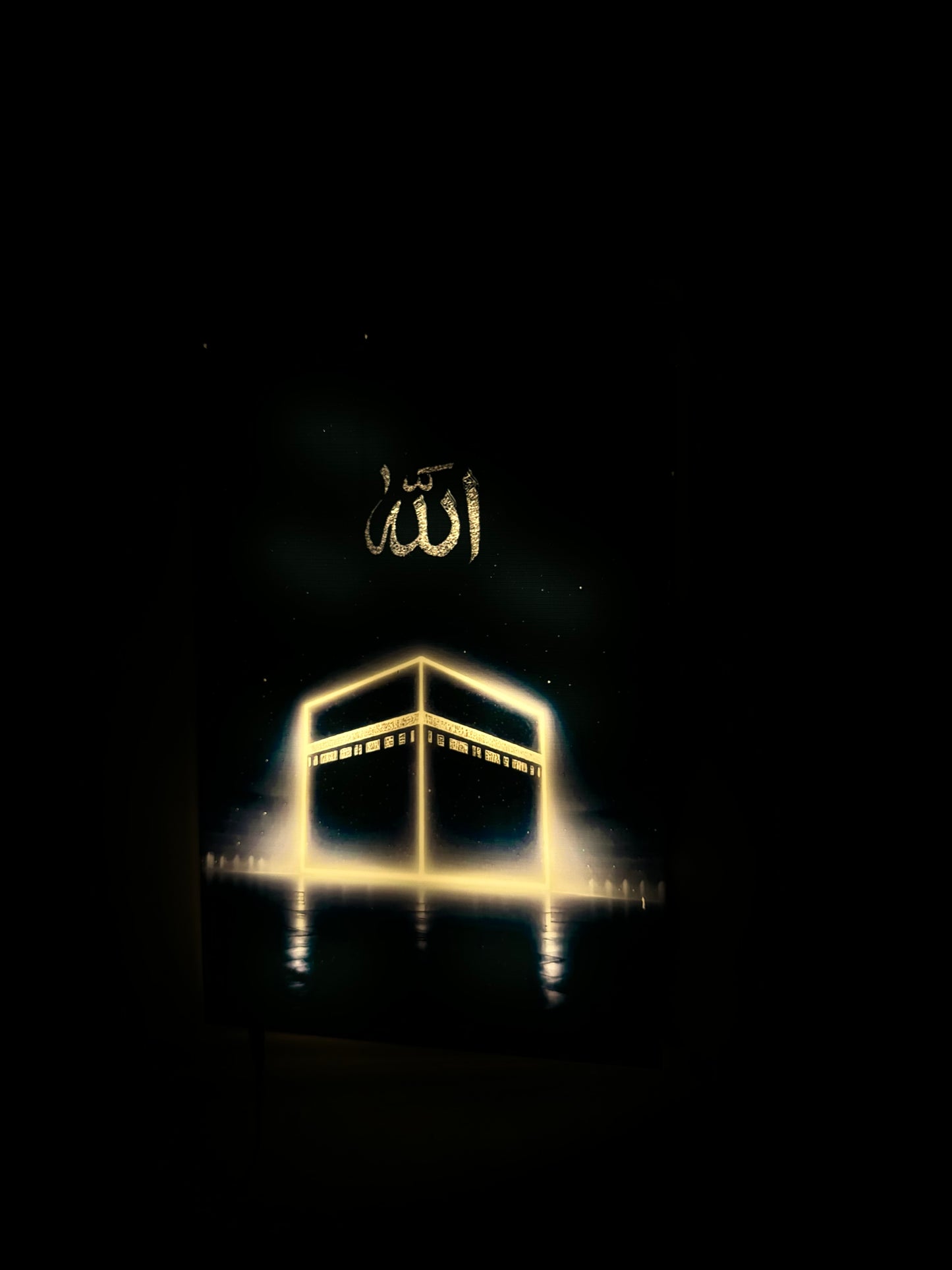 Khana Kaba and the stars ART ( Premium LED  Wall Art )