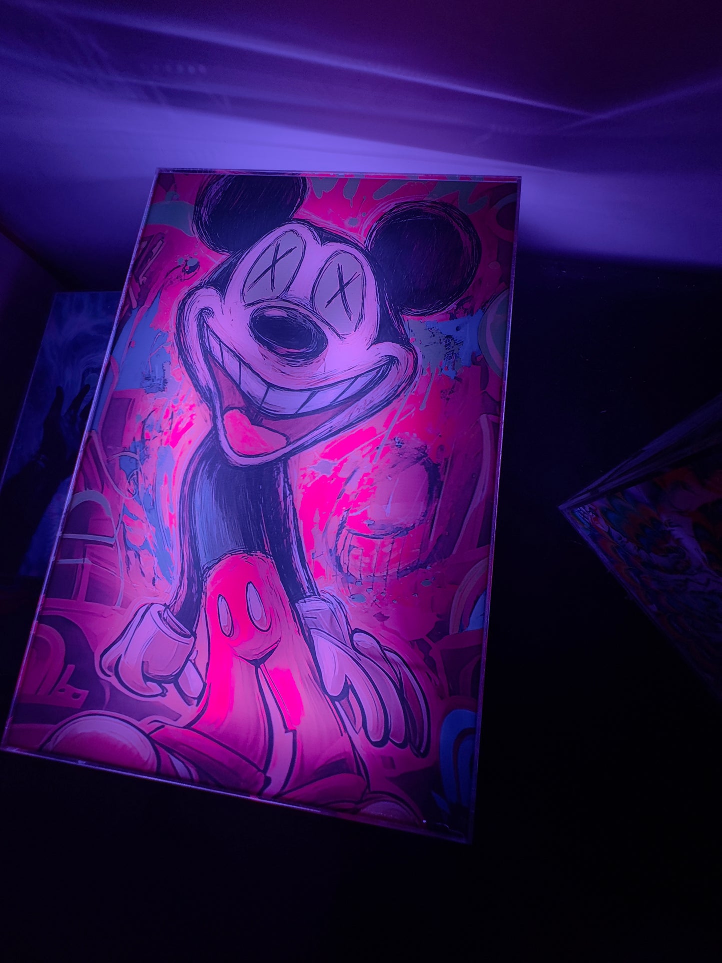 Trippy dancing mikey (RGB Trippy moving Led Wall art )