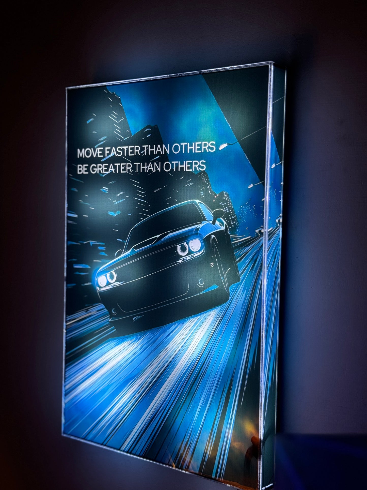 Night Flow speed   ( Premium LED  Wall Art )