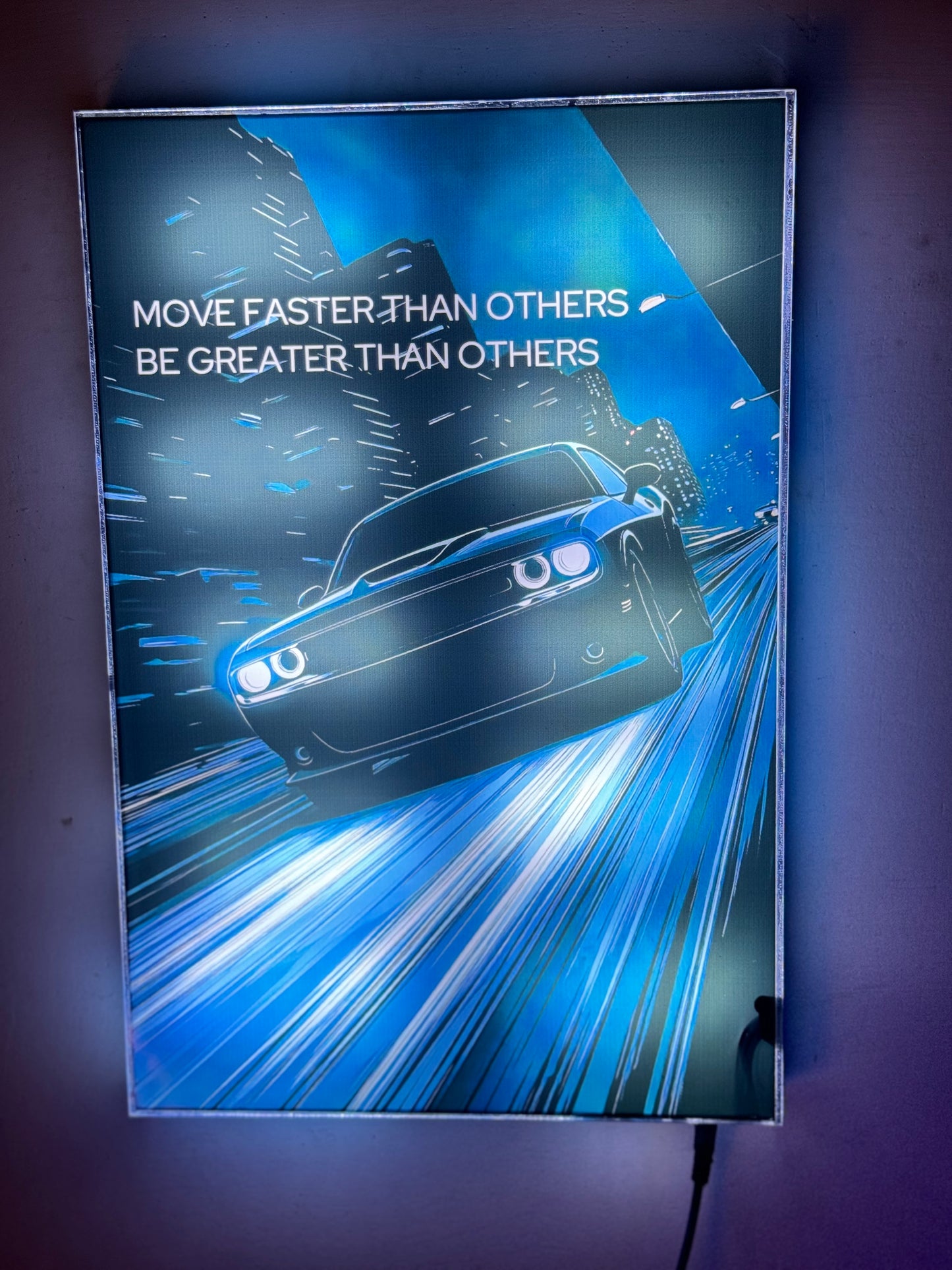 Night Flow speed   ( Premium LED  Wall Art )