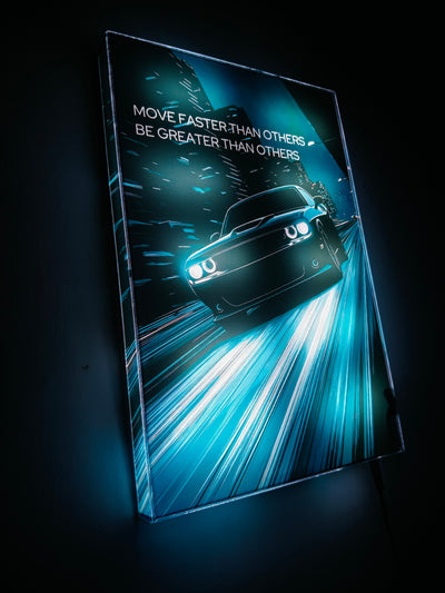 Night Flow speed   ( Premium LED  Wall Art )