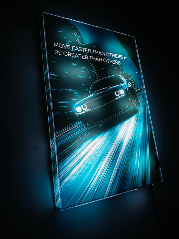 Night Flow speed   ( Premium LED  Wall Art )