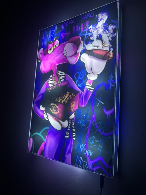 Richie Pink Panther  ( Premium LED  Wall Art )