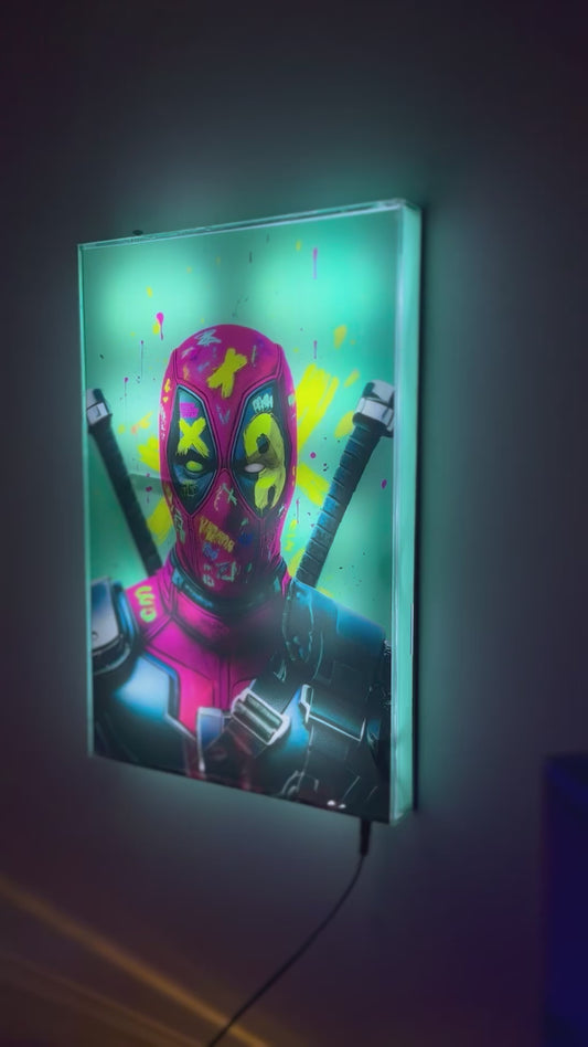 Deadpool funk( Premium LED  Wall Art )